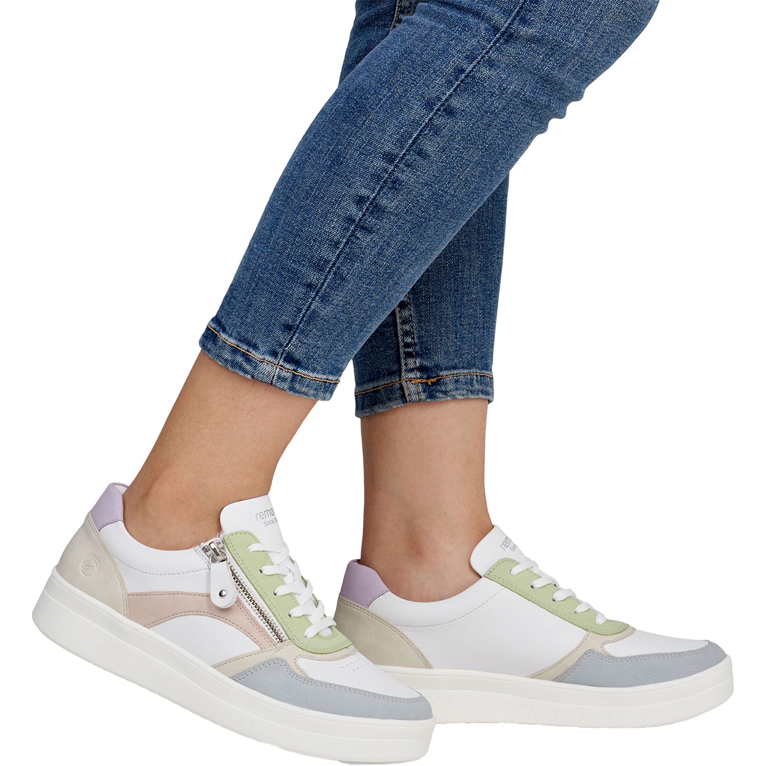 Womens Remonte Remonte D0J01-87 Kendra 01 Women's Shoes Blue/Weiss/Cream/Rose Leather Blue/Weiss/Cream/Rose Leather