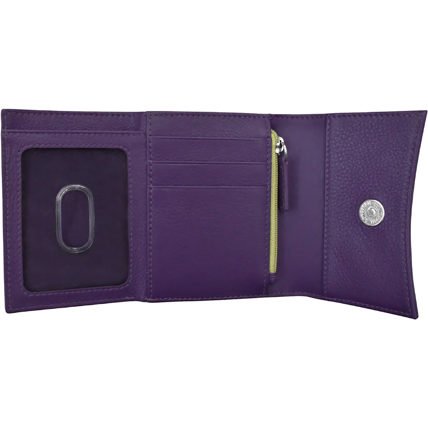 Ili new york ili New York Two Tone Pocket Wallet Handbag Purple/Pear Purple/Pear