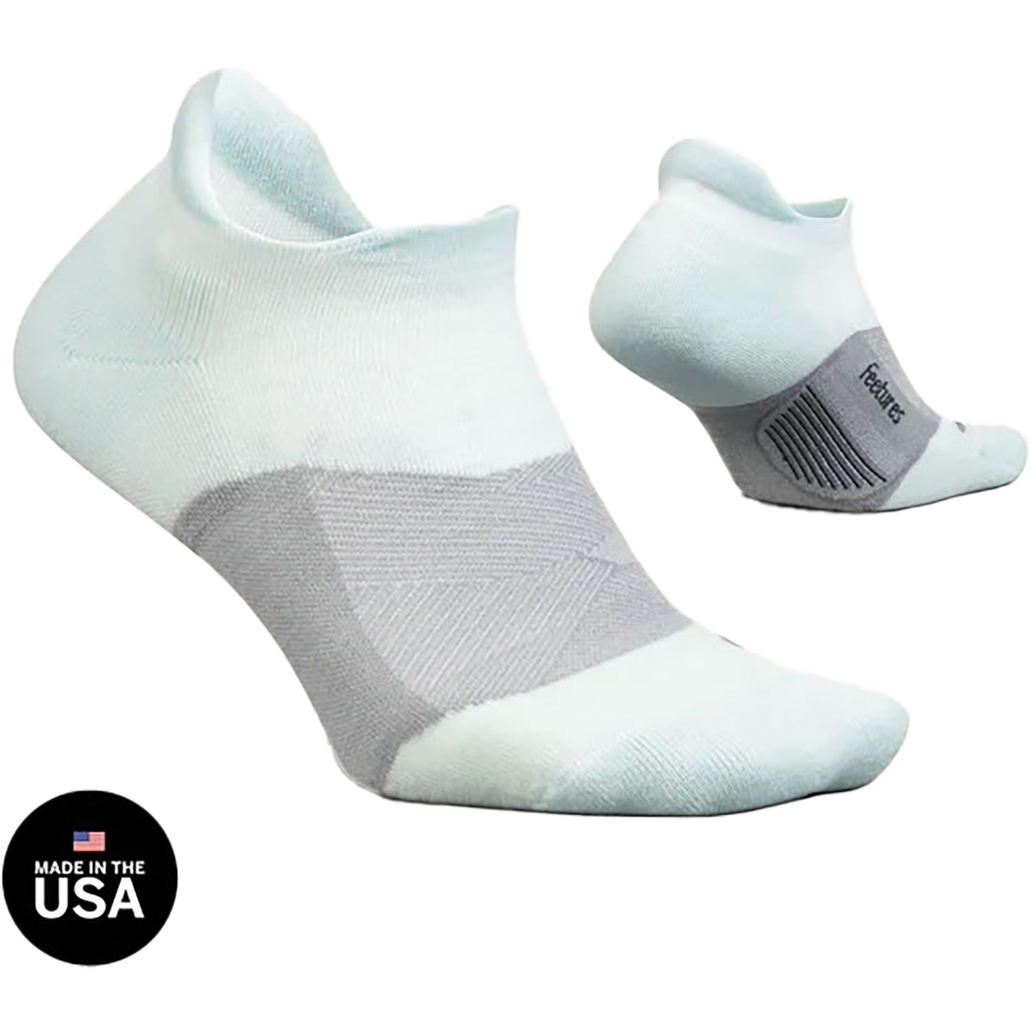 Unisex Feetures Unisex Feetures Merino 10 Max Cushion No Show Tab Socks Wild Mint Wild Mint