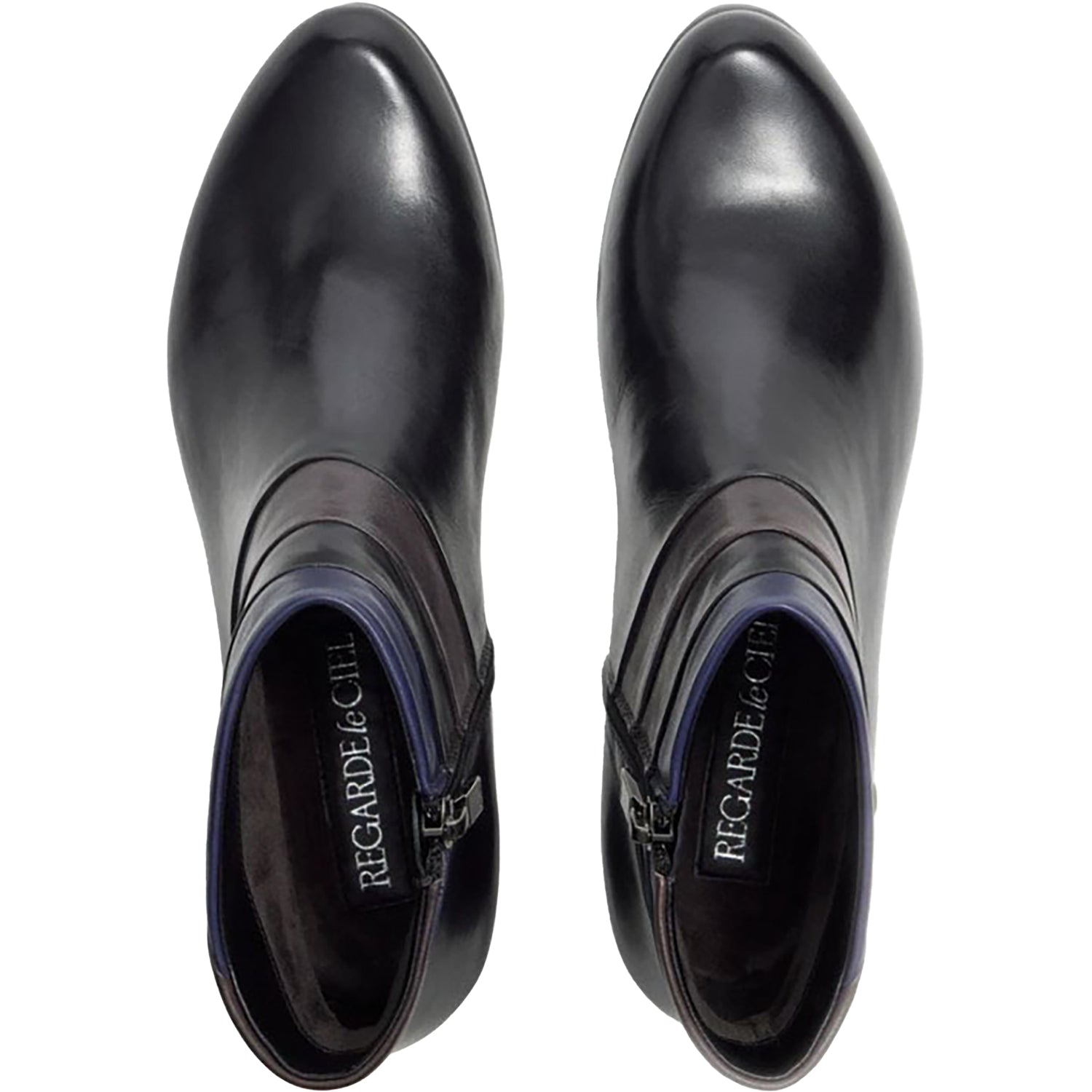 Womens Regarde le ciel Women's Regarde Le Ciel Stefany-390 Black/Muddy/Melanzana Leather Black/Muddy/Melanzana Leather