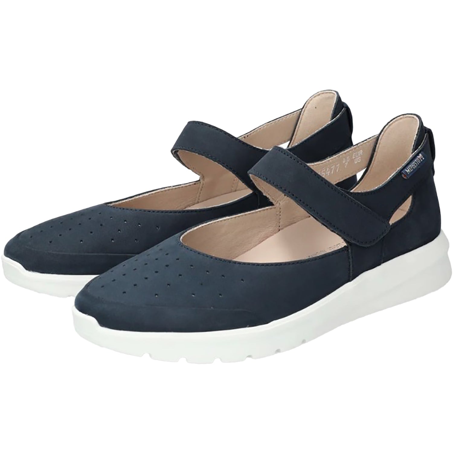 Womens Mephisto Mephisto Marsia Women's Sporty Mary Janes Jeans Blue Nubuck Jeans Blue Nubuck