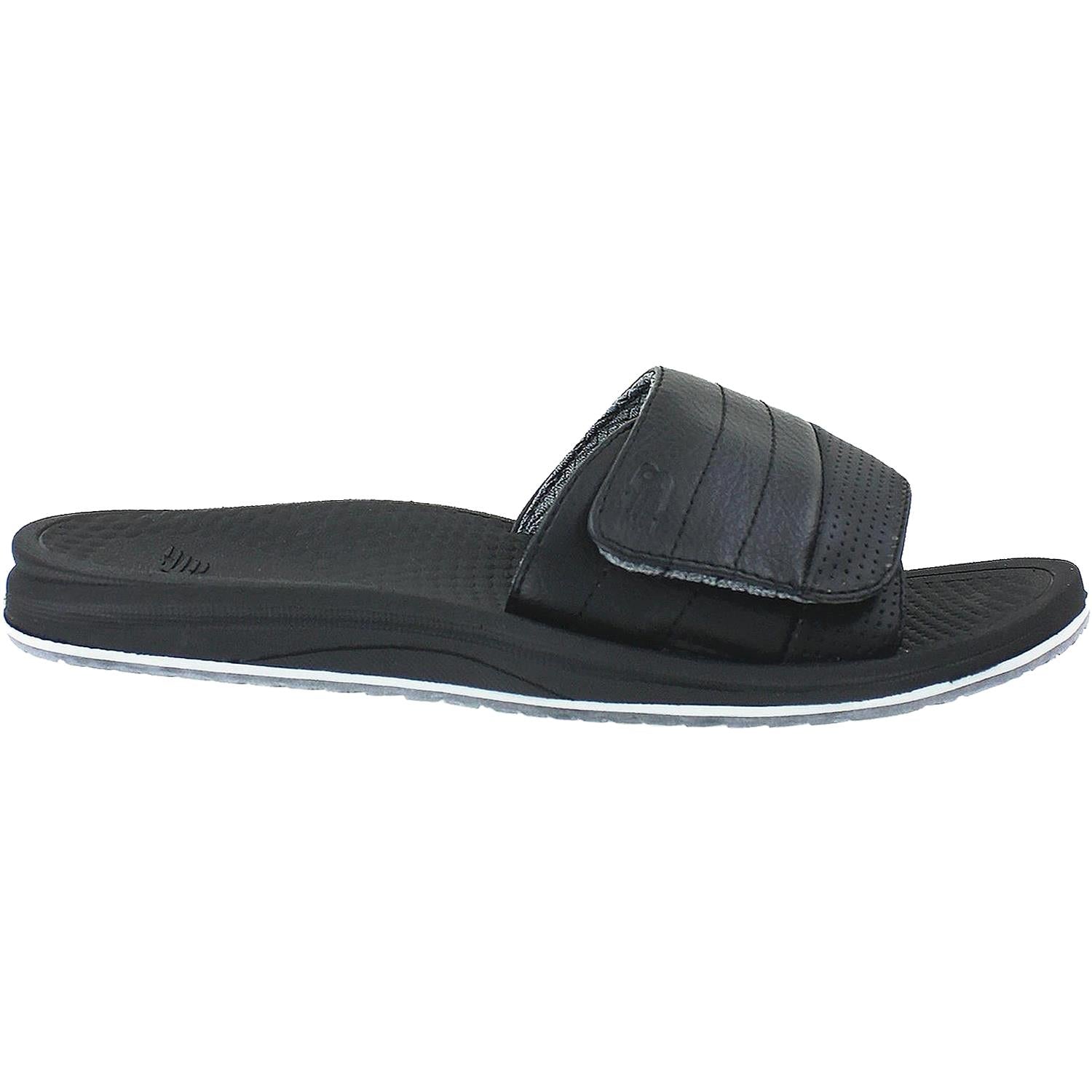 Mens New balance New Balance M3080BGR PureAlign Recharge Slide Men's Slide Sandals Black/Grey Synthetic Black/Grey Synthetic