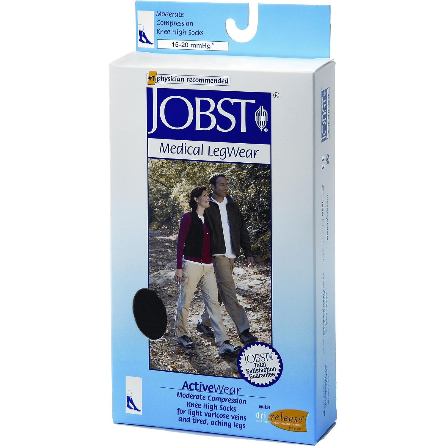 Unisex Jobst Jobst Activewear Socks 15-20 mmHg Unisex Black Medium Black Medium