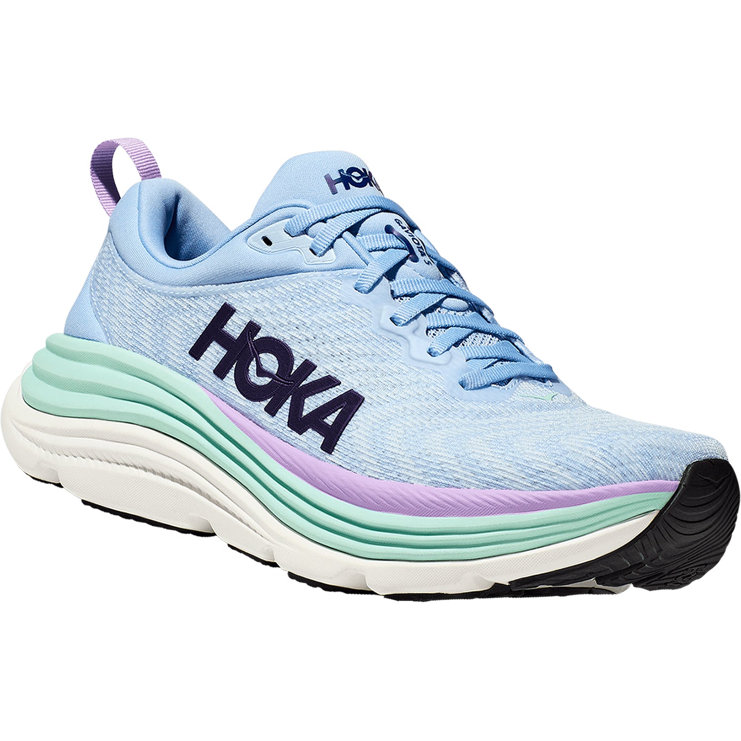 Womens Hoka one one Hoka Gaviota 5 Women's Running Shoes Airy Blue/Sunlit Ocean Mesh (Stability Support) Airy Blue/Sunlit Ocean Mesh