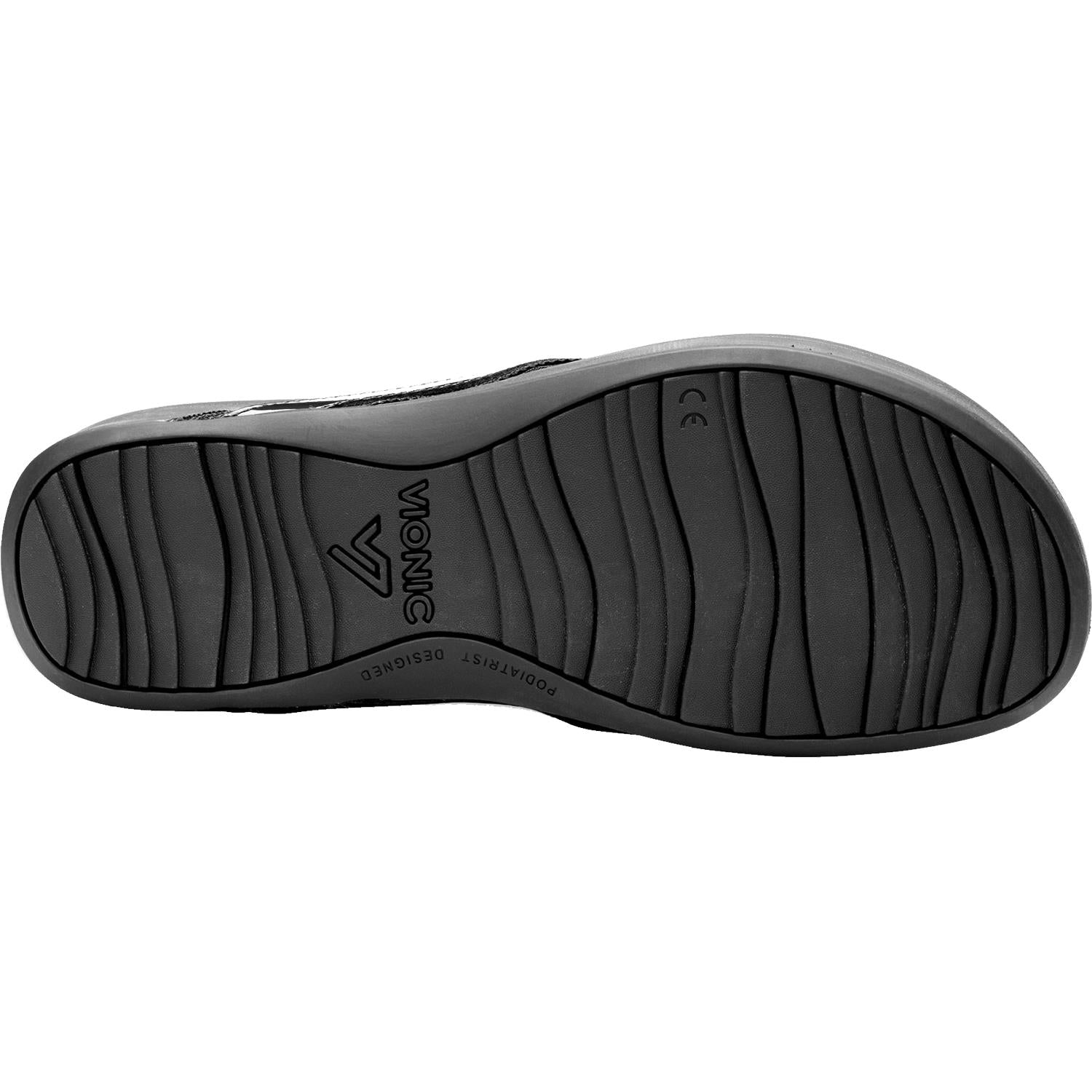Womens Vionic Vionic High Tide Women's Platform Sandals Black Fabric/Leather Black Fabric/Leather