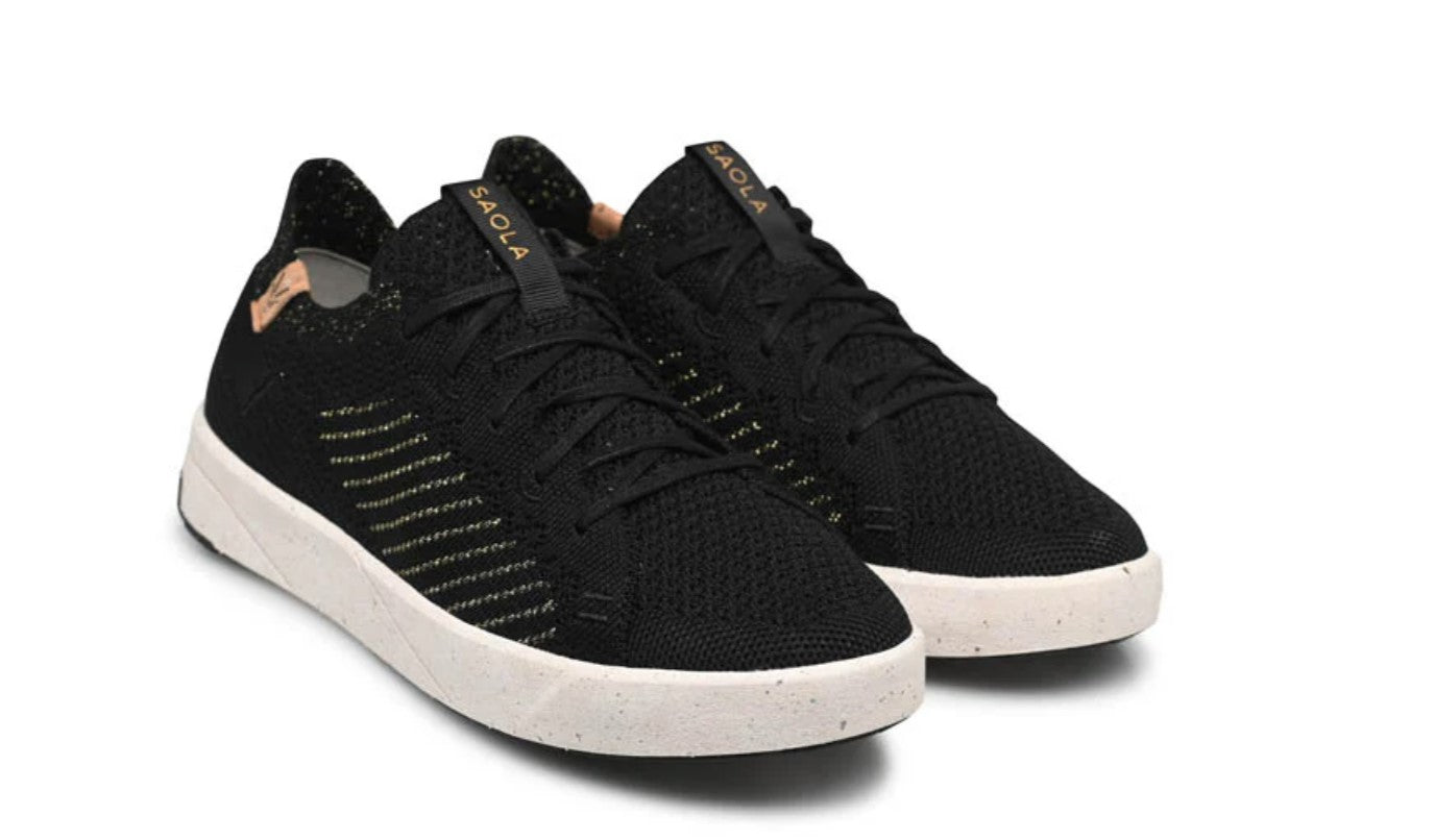 Womens Saola Women's Saola Cannon Knit 3 Black/Gold Black/Gold