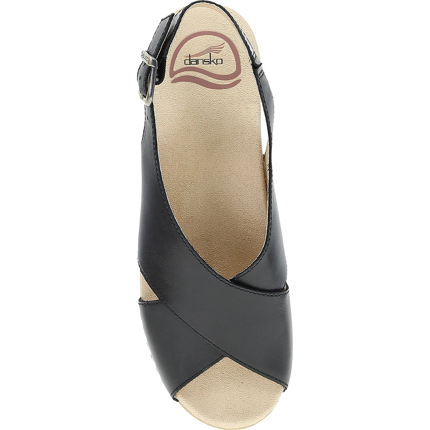 Womens Dansko Dansko Sloane Women's Wedge Sandals Black Calf Leather Black Calf Leather