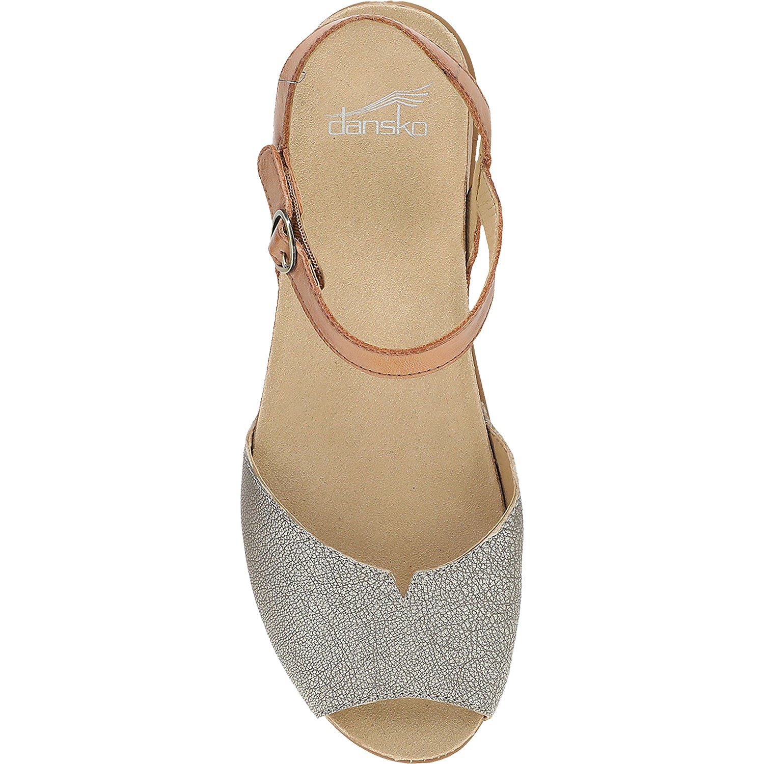 Womens Dansko Dansko Cass Women's Sandals Platino/Tan Leather Platino/Tan Leather