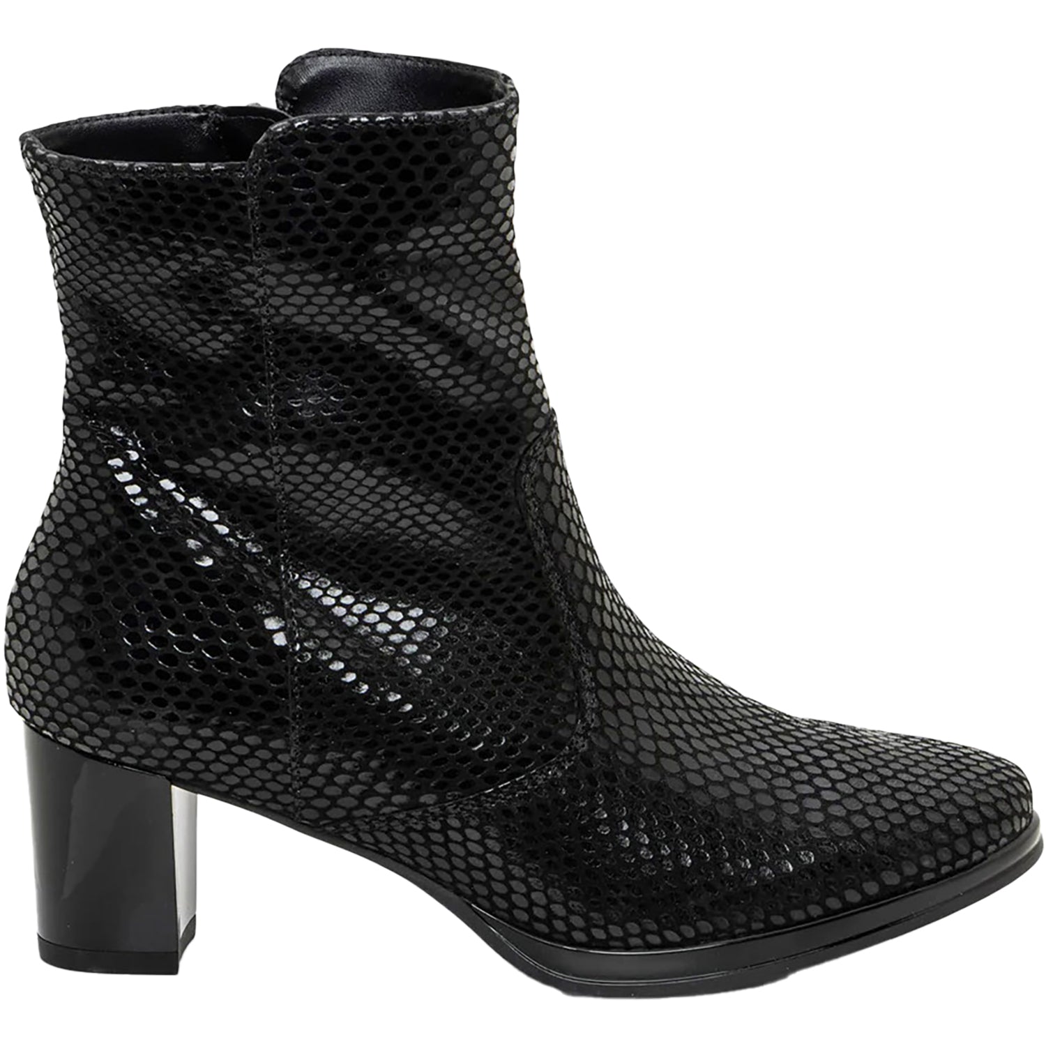 Womens Ara shoes Ara Osmanthus Women's Mid Boots Black Snake Print Black Snake Print
