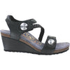 Womens Aetrex Aetrex Naya Women's Sandals Black Leather Black Leather