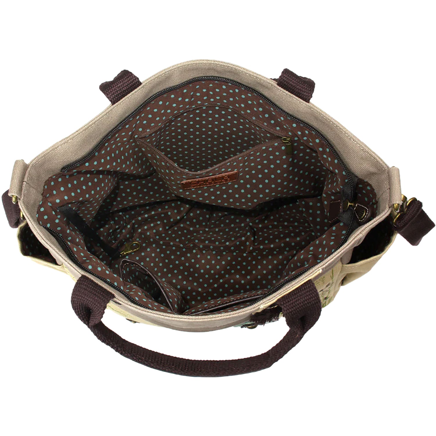 Unisex Chala Chala Bird Safari Canvas Print Pocket Tote Handbag Sand Sand