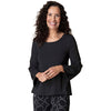 Womens Habitat Habitat Pleated Sleeve Tee Women's Top Black Black