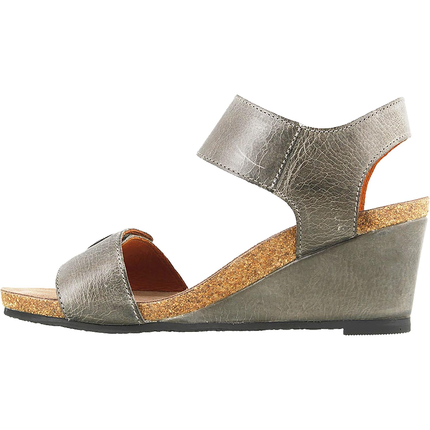 Womens Taos Taos Carousel 2 Women's Wellness Sandals Graphite Leather Graphite Leather