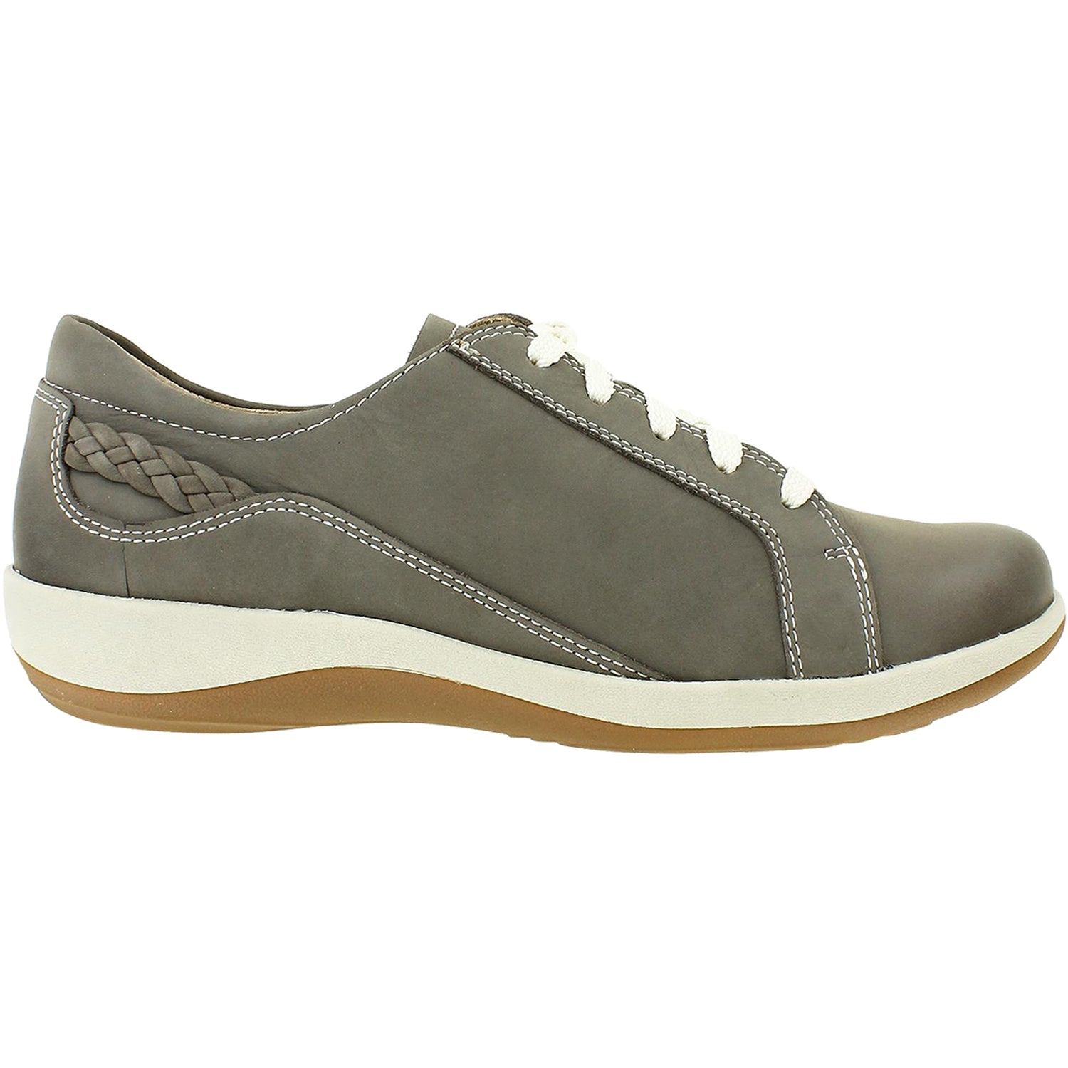 Womens Aetrex Aetrex Dana Women's Sneakers Warm Grey Leather Warm Grey Leather