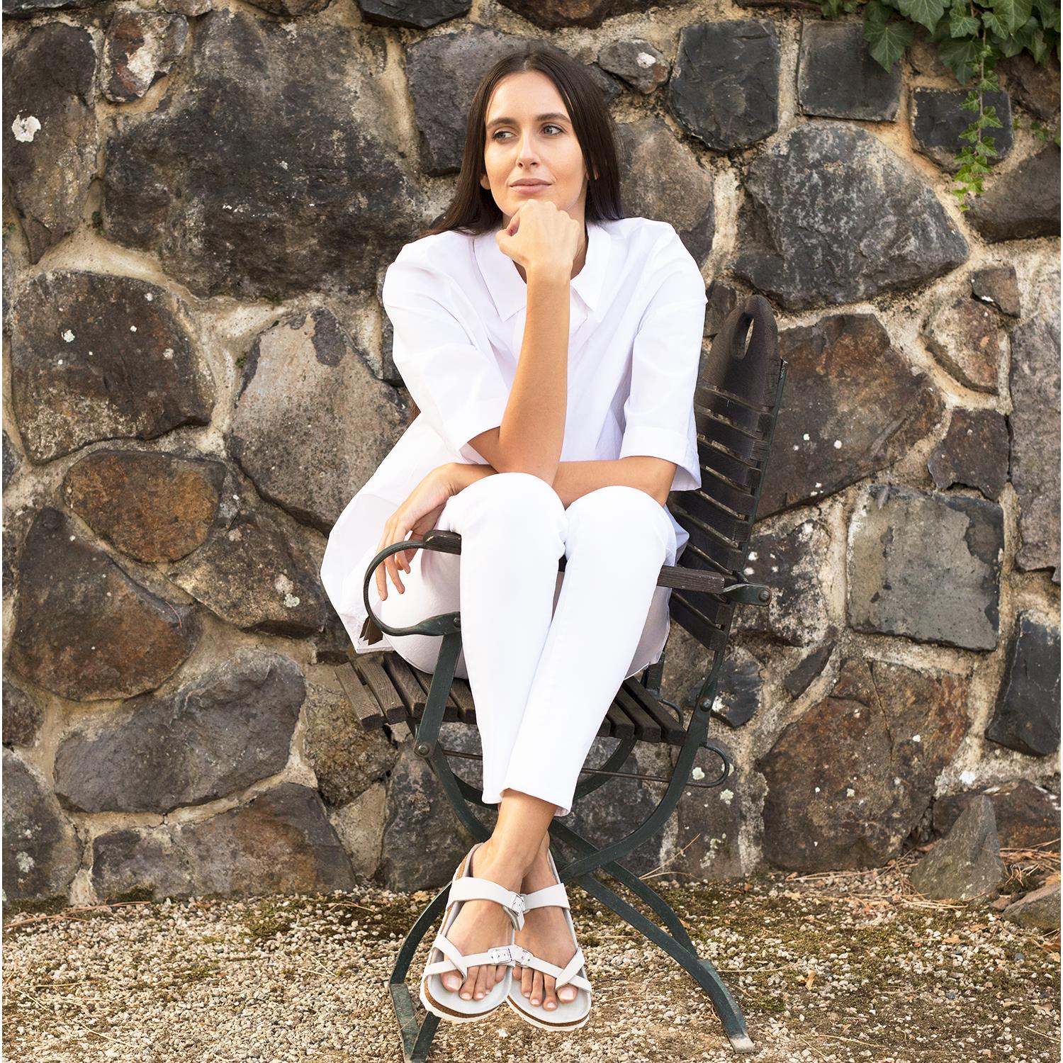 Womens Birkenstock Women's Birkenstock Mayari Stone Birkibuc Stone Birkibuc