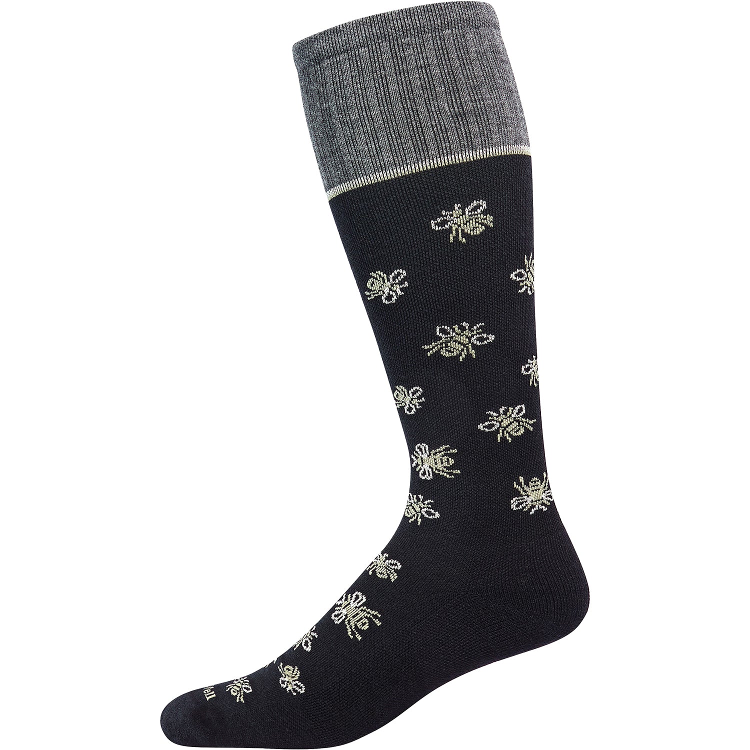 Womens Sockwell Sockwell Busy Bee Knee High Socks 15-20 mmHg Women's Compression Socks Black Black