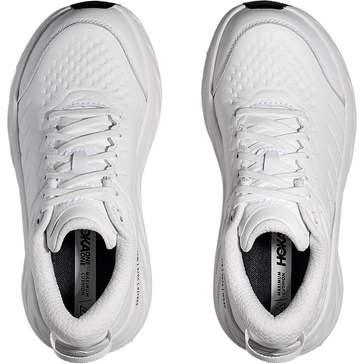 Womens Hoka one one Women's Hoka Bondi SR Frost/Frost Leather (Neutral Support) Frost/Frost Leather