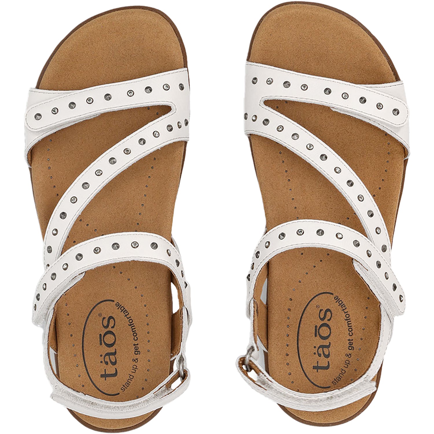 Womens Taos Taos Dazzle Women's Sandals White Leather White Leather