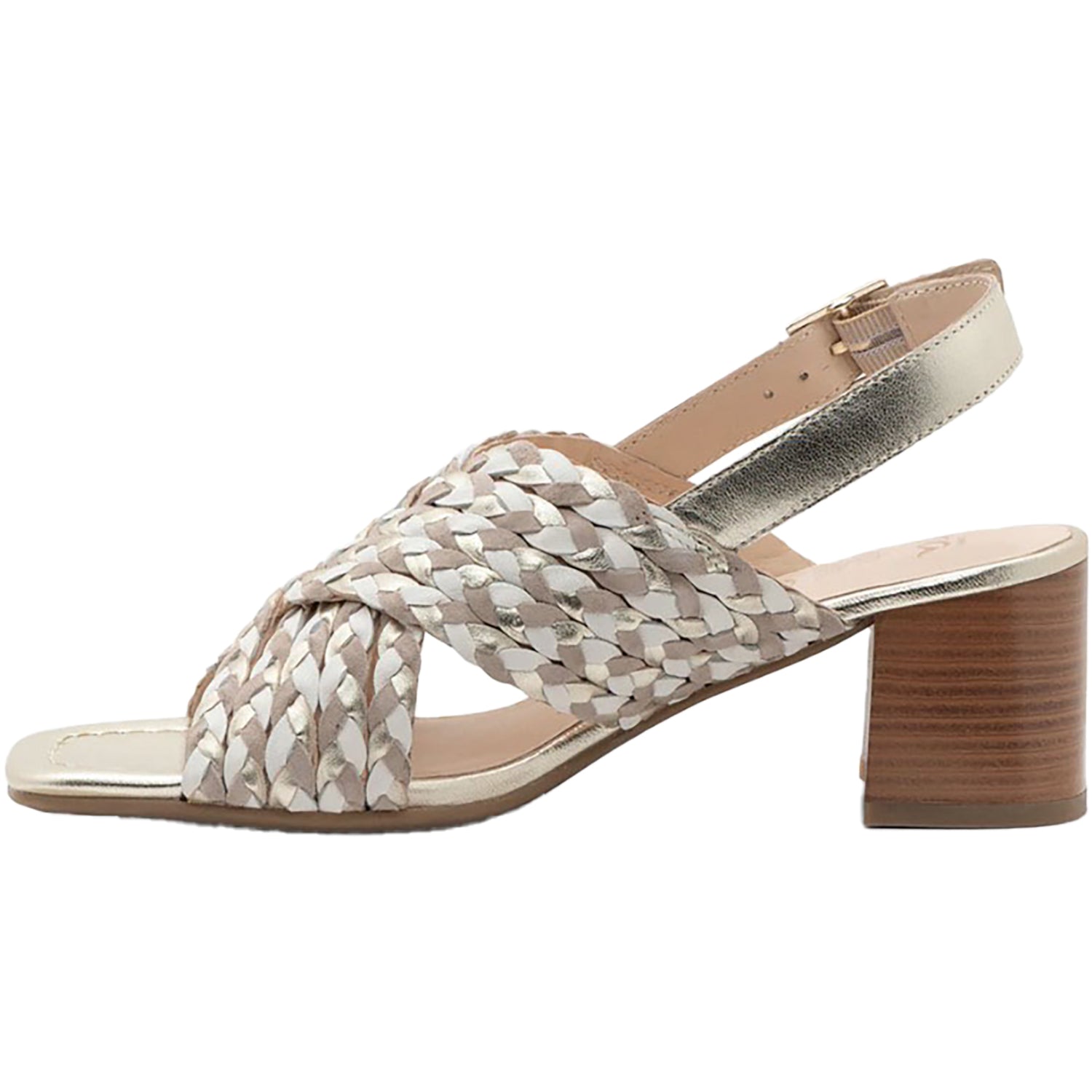 Womens Ara shoes Ara Benson Women's Dress Sandals Cream Metallic Multi Leather Cream Metallic Multi Leather