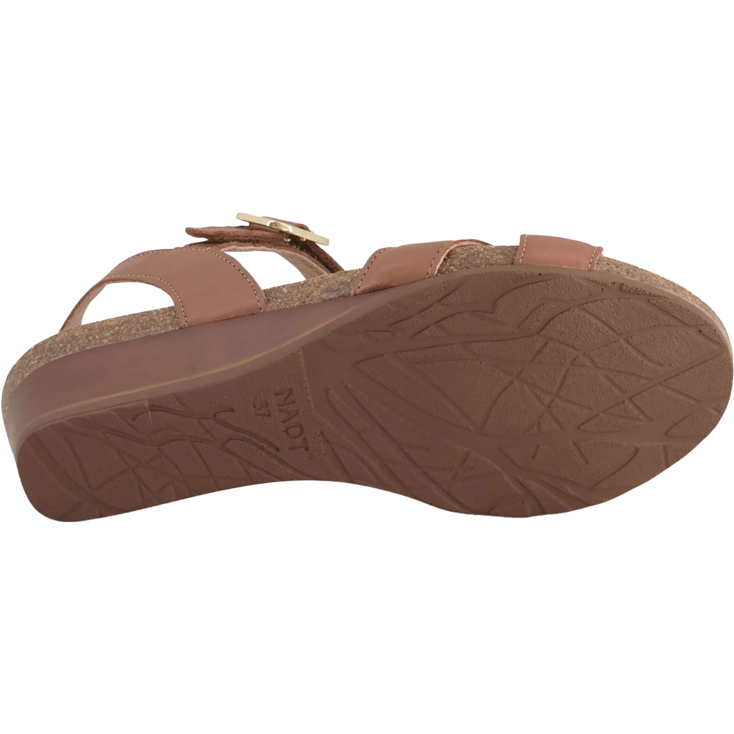 Womens Naot Naot Throne Women's Wedge Sandals Caramel Leather Caramel Leather