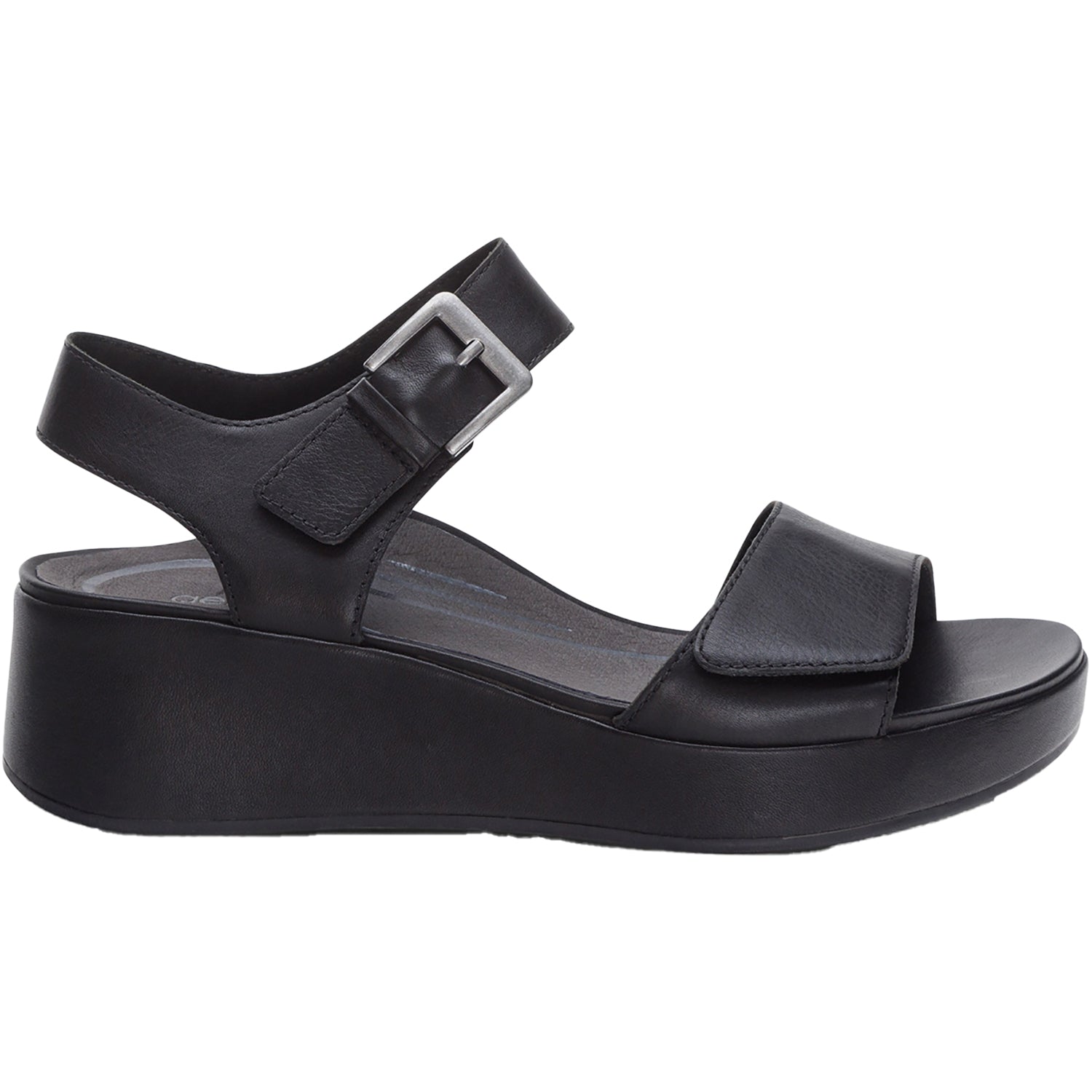 Aetrex Ariel Women's Wedge Sandals Black – Footwear etc.