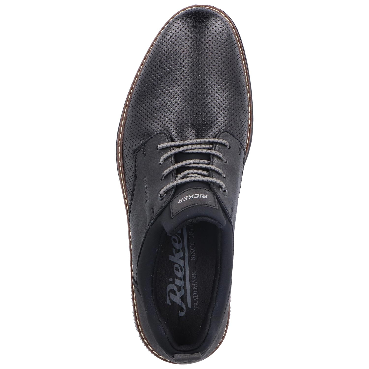 Mens Rieker Rieker 14450-00 Dustin 50 Men's Walking Shoes Black Synthetic Black Synthetic