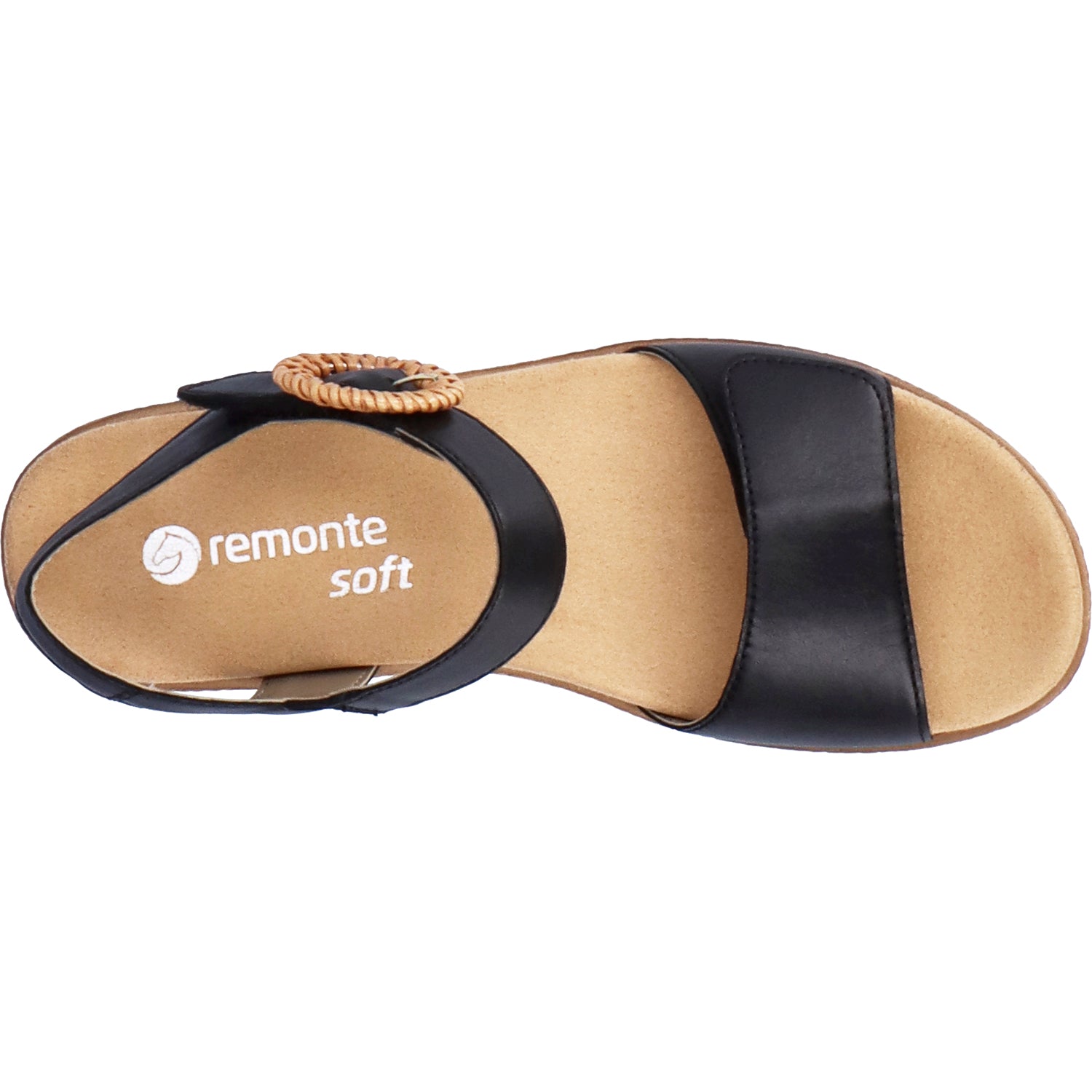 セルディア Remonte D0Q52-00 Jocelyn 52 Women's Platform Sandals Black Leather