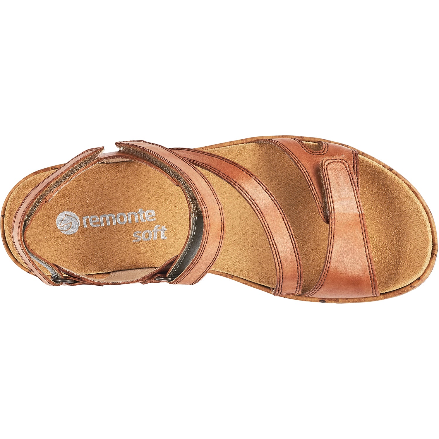 Womens Remonte Remonte R6850-22 Jocelyn 50 Women's Backstrap Sandals Tan Leather Tan Leather