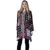Womens Shana apparel Women's Shana Viscose Button Down Tunic Blk Multi/Dots Blk Multi/Dots
