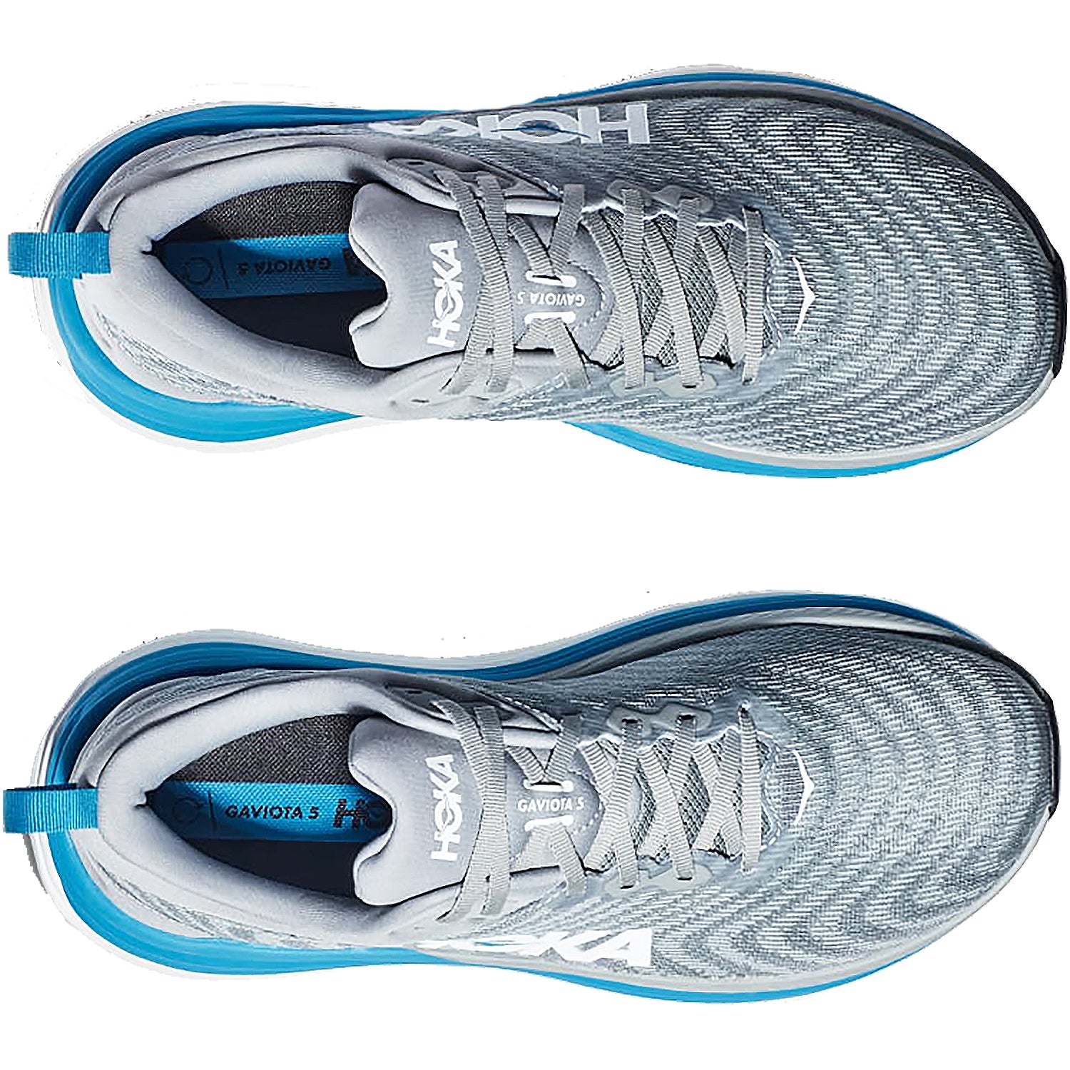 Mens Hoka one one Men's Hoka Gaviota 5 Limestone/Diva Blue Mesh (Stability Support) Limestone/Diva Blue Mesh