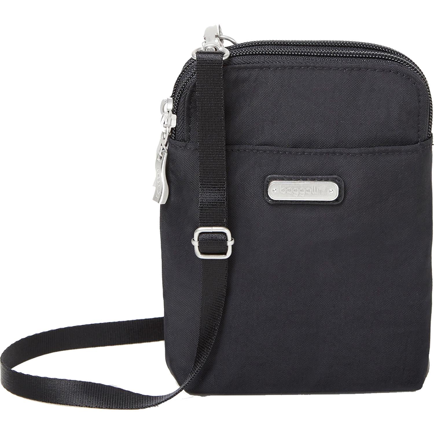 Womens Baggallini Baggallini Take Two RFID Bryant Crossbody Purse Black Nylon Black Nylon