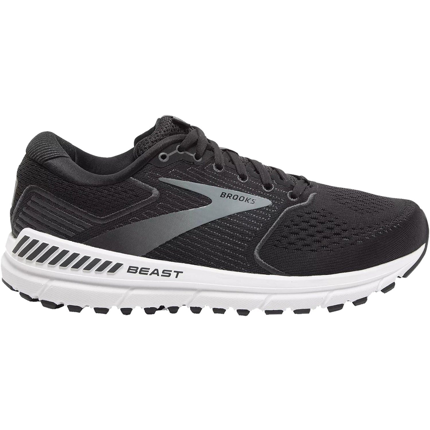 Mens Brooks Brooks Beast 20 Men's Running Shoes Black/Ebony/Grey Mesh Black/Ebony/Grey Mesh