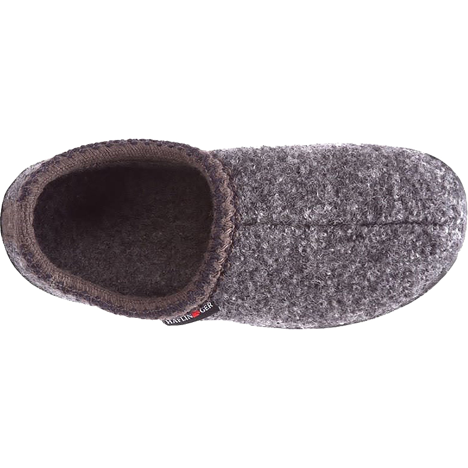 Mens Haflinger Haflinger ATB Men's Wool Slippers Grey Speckle Wool Grey Speckle Wool