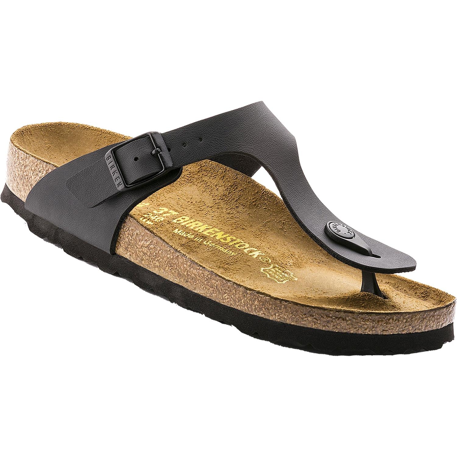 Womens Birkenstock Birkenstock Gizeh Women's Thong Sandals Black Birko-Flor Black Birko-Flor