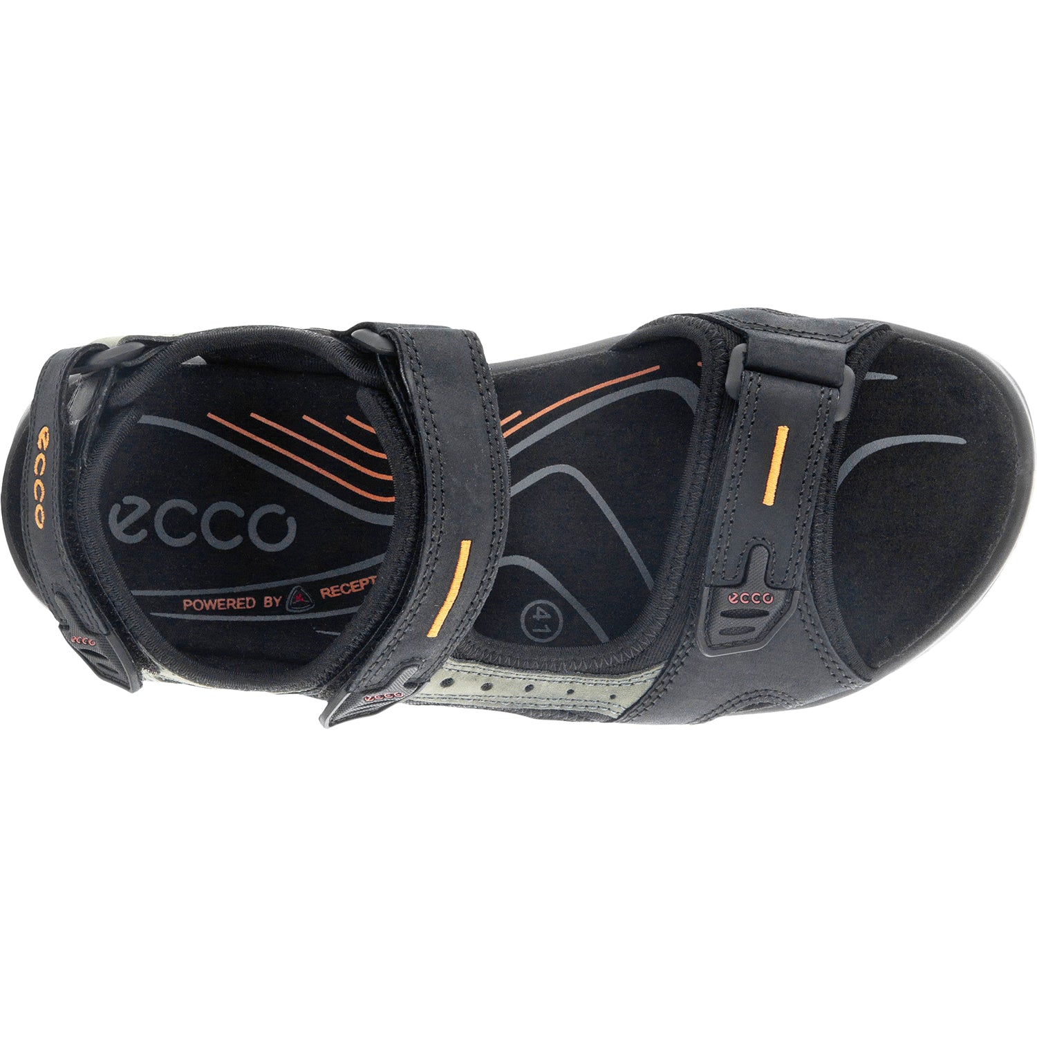 Mens Ecco Ecco Offroad Yucatan Men's Outdoor Sandals Black/Mole Nubuck Black/Mole Nubuck