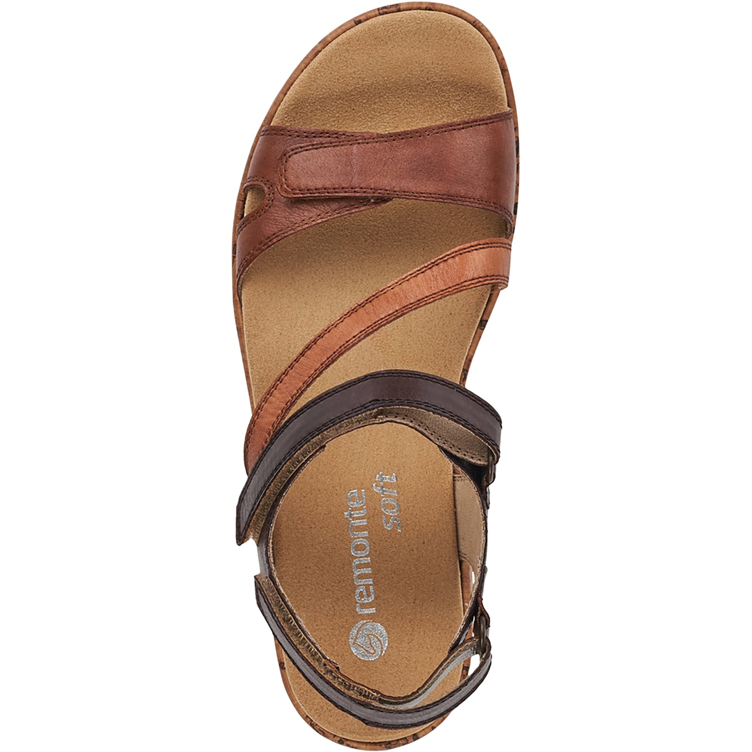 Womens Remonte Remonte R6850-25 Jocelyn 50 Women's Backstrap Sandals Muskat/Noccia/Mokka Leather Muskat/Noccia/Mokka Leather