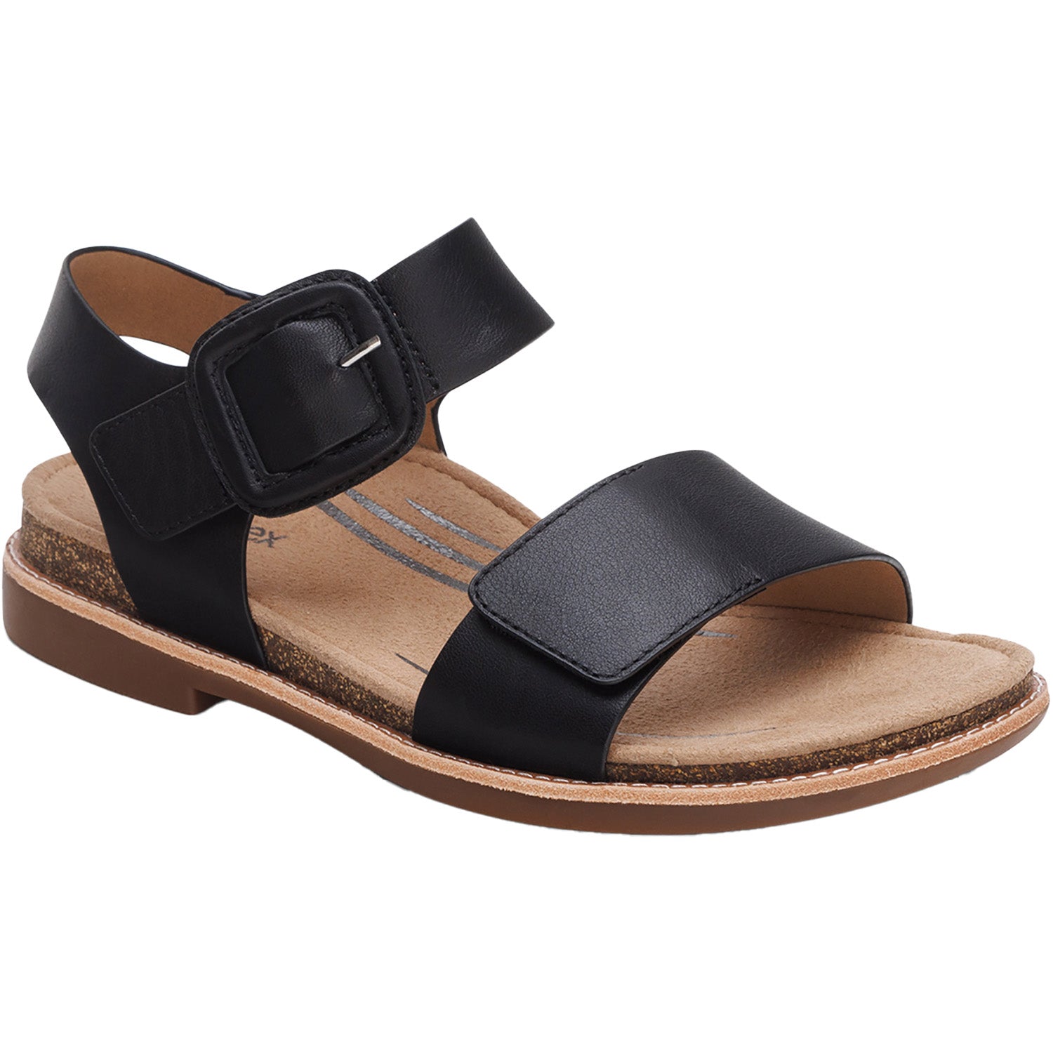 Womens Aetrex Women's Aetrex Claire Black Leather Black