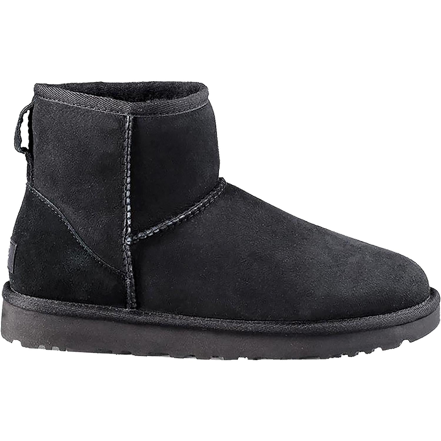 Womens Ugg UGG Classic Mini II Women's Ankle Boots Black Sheepskin Black Sheepskin