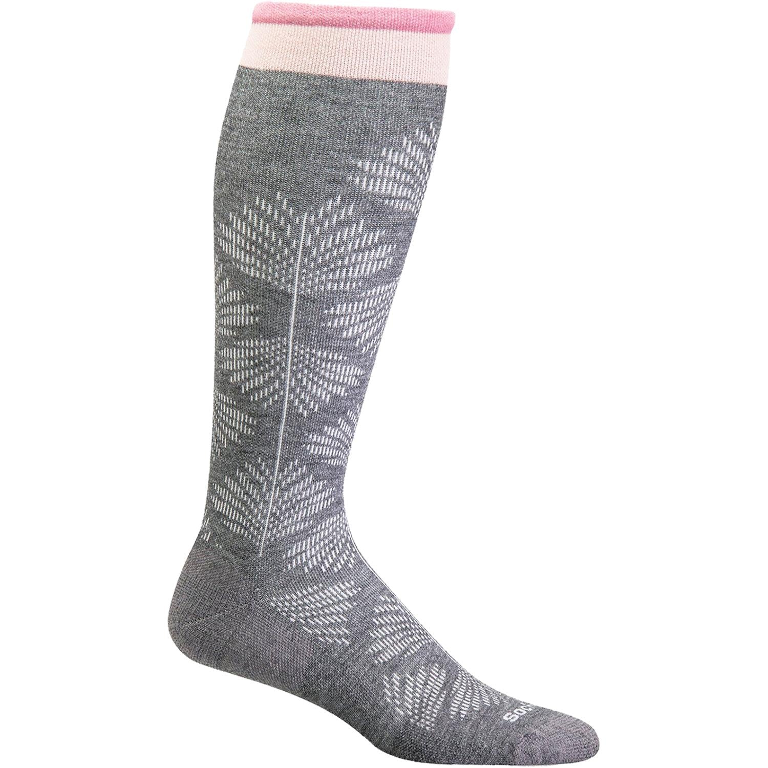 Womens Sockwell Sockwell 15-20 Full Floral Wide Calf Women's Compression Socks Charcoal Charcoal