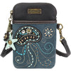 Unisex Chala Chala Jellyfish Dazzled Cellphone Crossbody Handbag Navy Synthetic Navy Synthetic