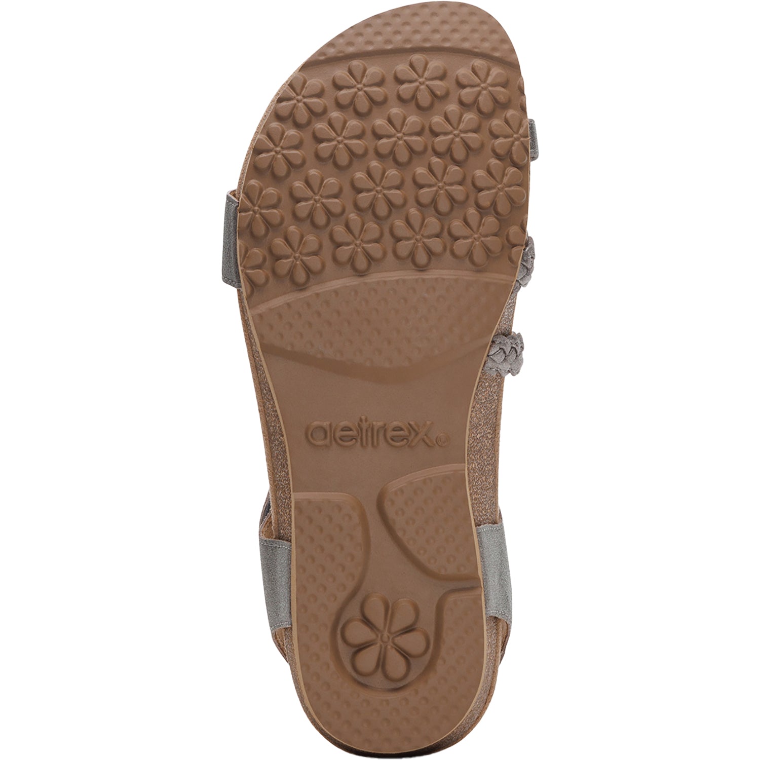 Womens Aetrex Women's Aetrex Jillian Brushed Silver Leather Brushed Silver