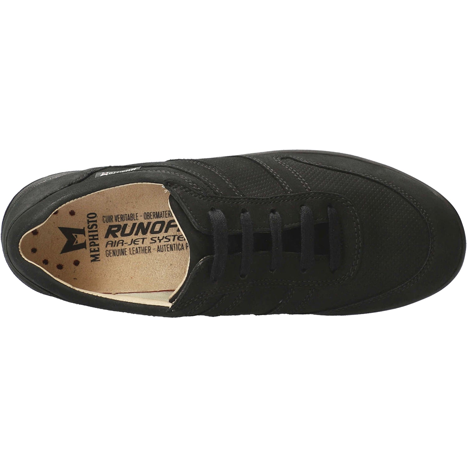 Womens Mephisto Mephisto Rebeca Perf Women's Walking Shoes Black Bucksoft Nubuck Black Bucksoft Nubuck
