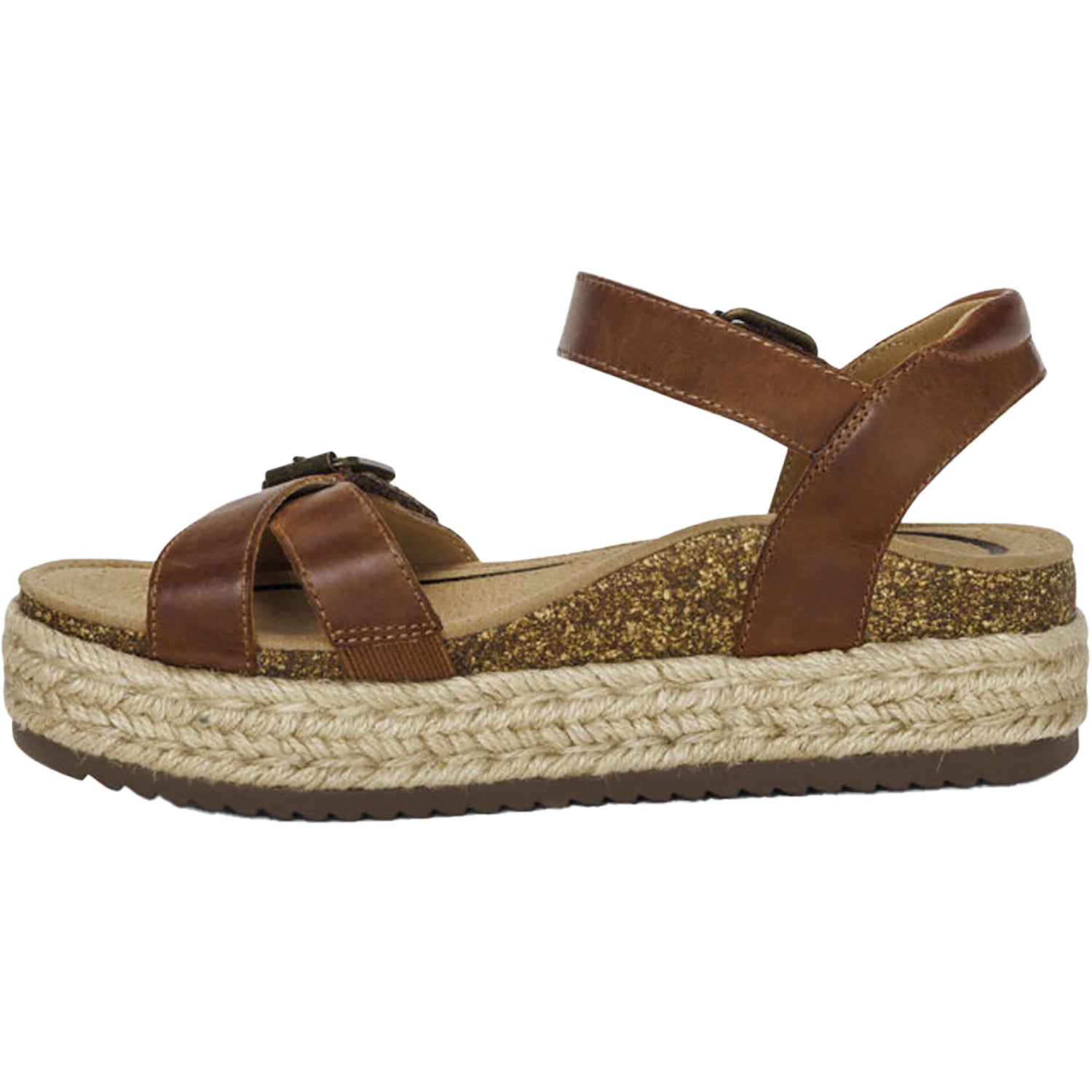 Womens Aetrex Aetrex Paula Women's Espadrille Sandals Walnut Leather Walnut Leather