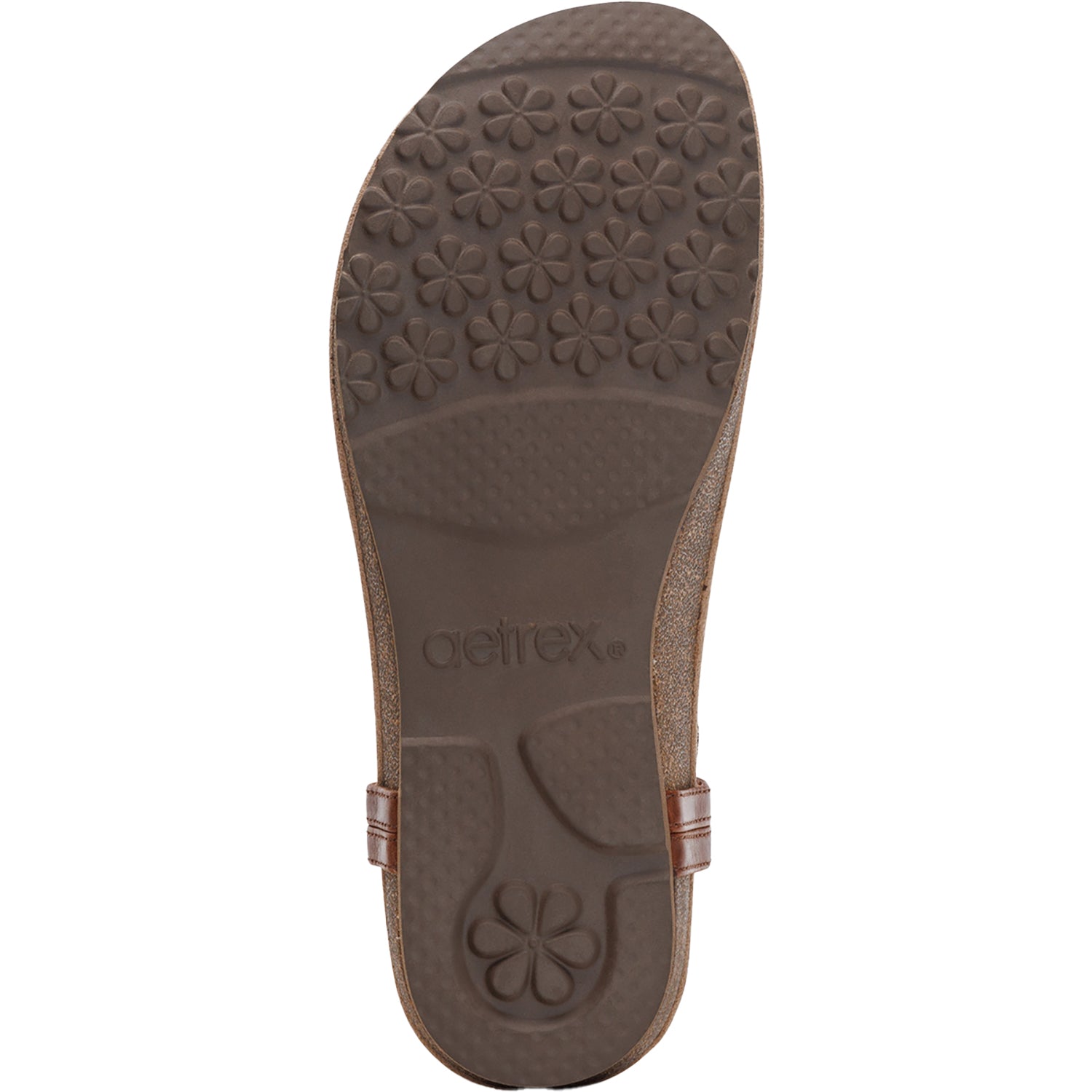Womens Aetrex Aetrex Evelyn Women's Sandals Thong Sandals Walnut Leather Walnut Leather