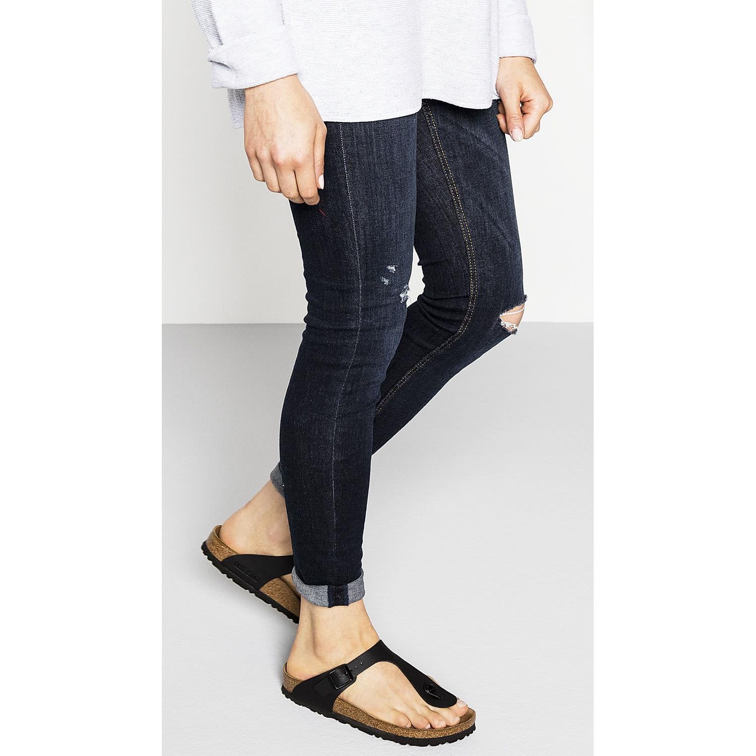 Womens Birkenstock Birkenstock Gizeh Women's Thong Sandals Black Birko-Flor Black Birko-Flor