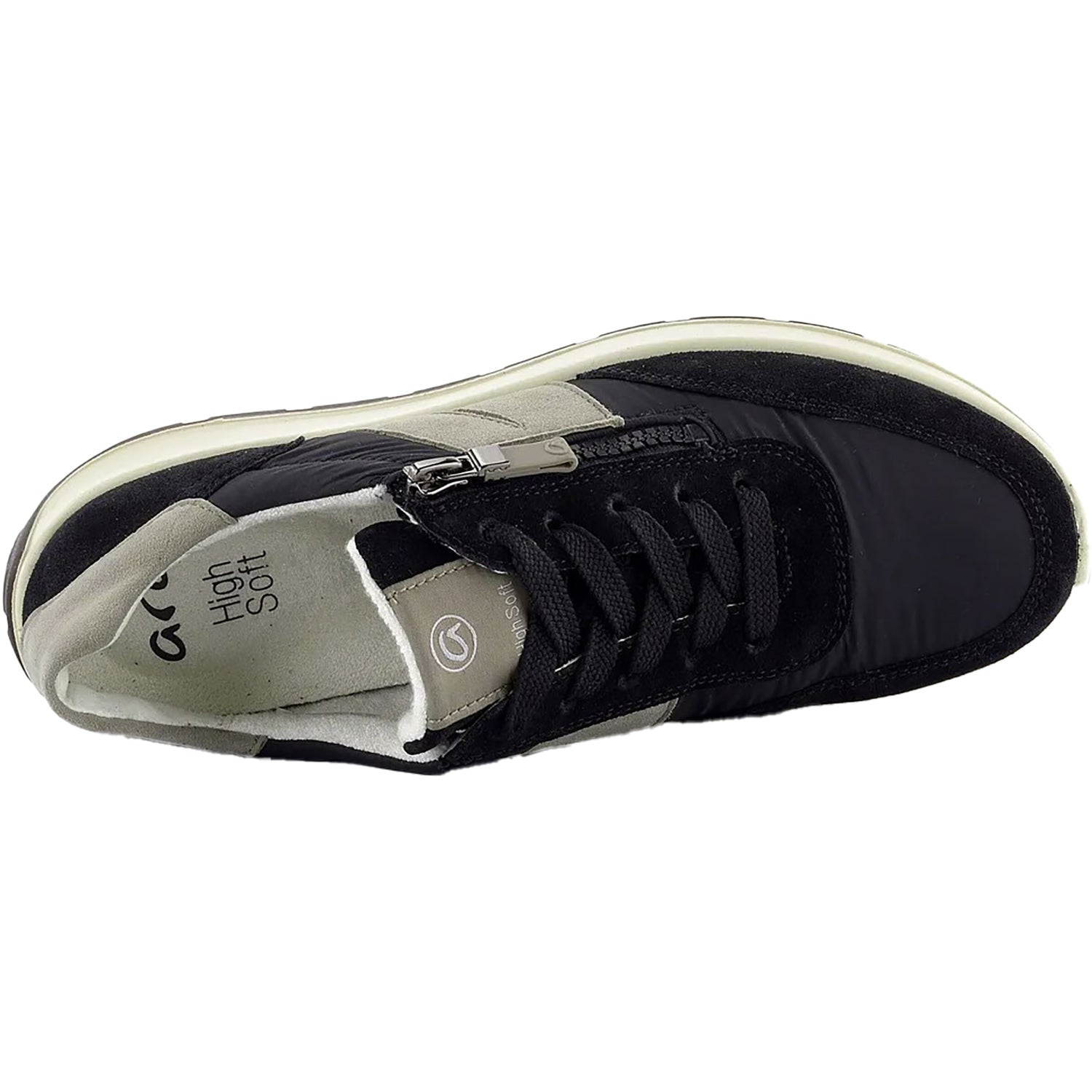 Womens Ara shoes Ara Nerine Women's Shoes Black/Moon Suede Black/Moon Suede