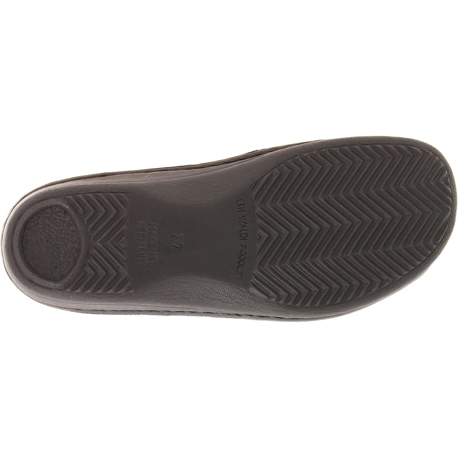 Womens Finn comfort Finn Comfort Newport Women's Slip On Shoes Black Nappa Leather Black Nappa Leather