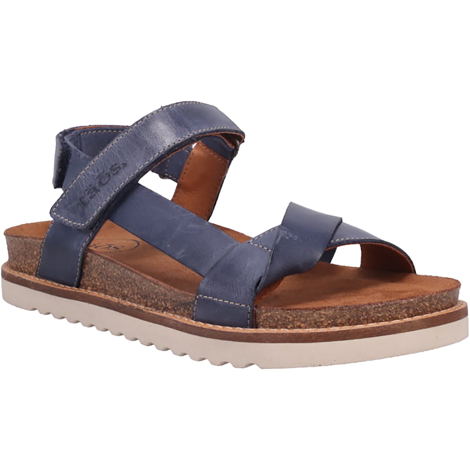 Womens Taos Taos Sideways Women's Ankle Strap Sandals Dark Blue Leather Dark Blue Leather
