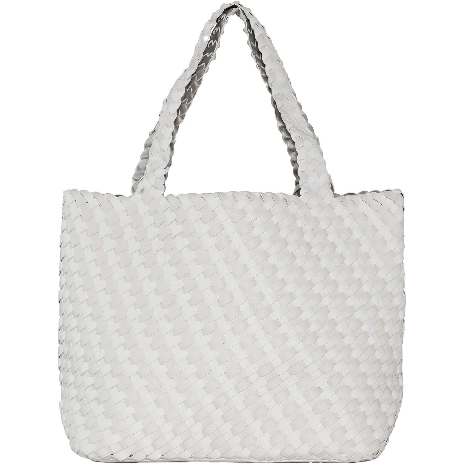 Womens Ilse jacobsen Ilse Jacobsen Bag 08 Graphics Reversible Shopper Women's Purse Milk Cream Metallic/White Synthetic Milk Cream Metallic/White Synthetic