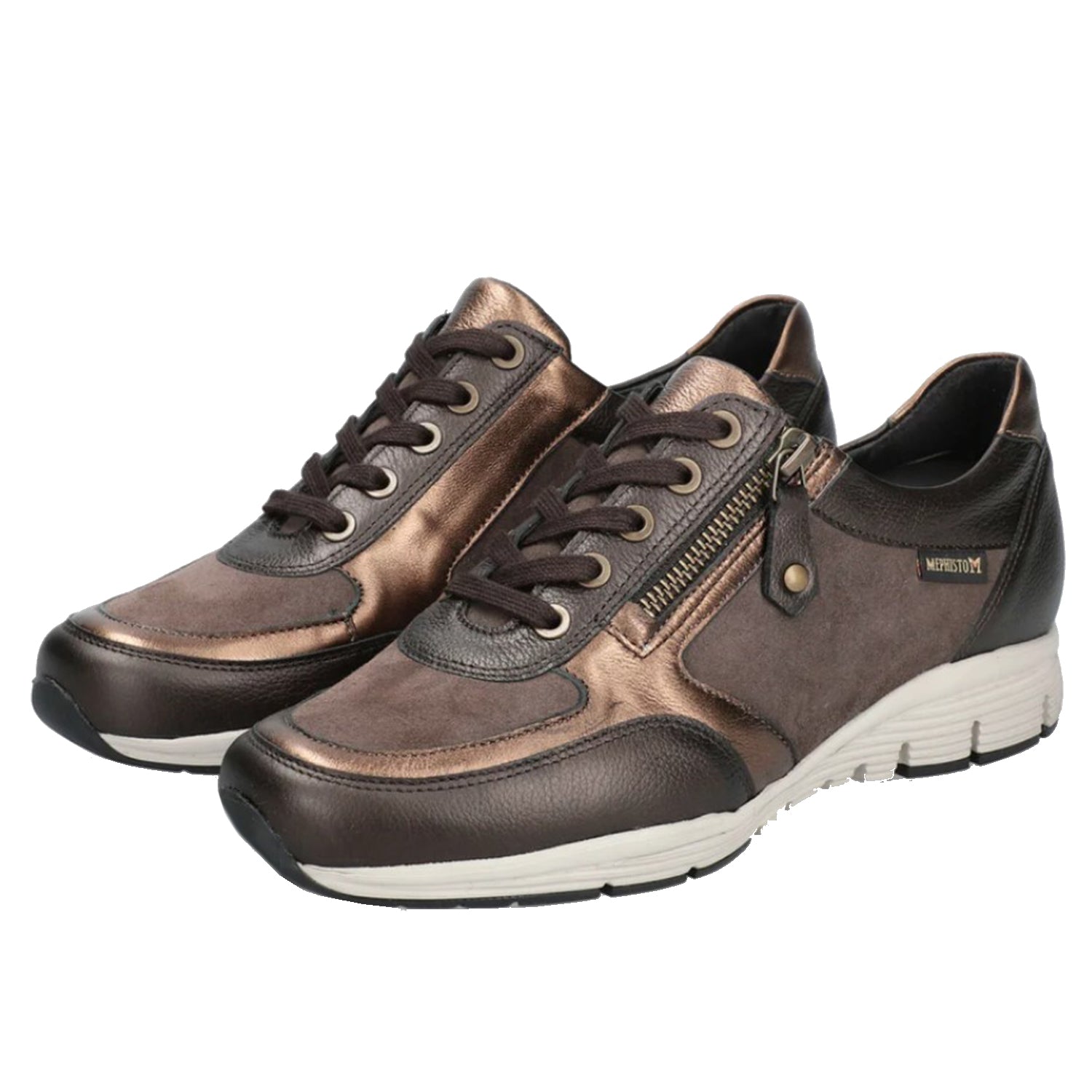 Womens Mephisto Mephisto Ylona Women's Sneakers Bronze/Ceylan Bronze/Ceylan